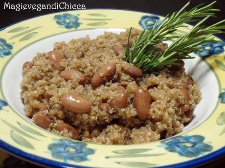 Quinoa al rosmarino con borlotti