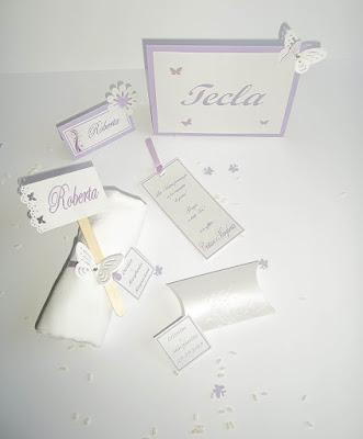 Set matrimonio: mini album, partecipazioni, legatovagliolo, confettata, ventagli, scatoline porta confetti..