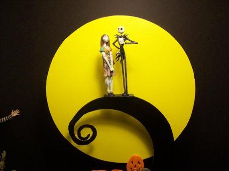 Nightmare Before Christmas Bride Groom Wedding Cake Topper Jack and Sally Full Moon