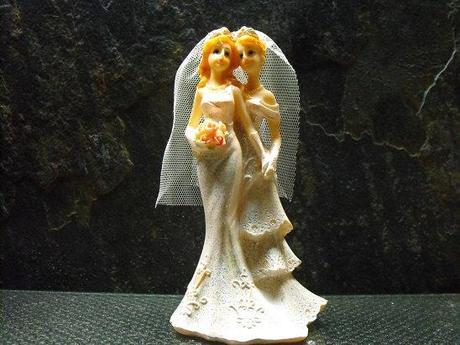 Two Women Wedding Cake Topper - Custom Colors