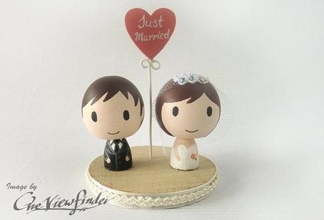 Customise Wedding Cake Topper with Heart Message