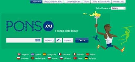 PONS - un ottimo dizionario/traduttore multilingue online
