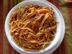 Linguine con moscardini