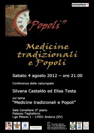 Andora: il 4 agosto a Palazzo Tagliaferro, convegno su Medicine tradizionali e popoli 