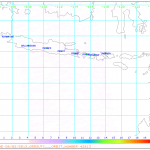 NOAA SO2 satellite image - East Java Ijen volcano, Indonesia