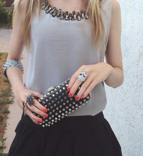 Peplum skirt outfit.