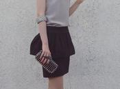Peplum skirt outfit.