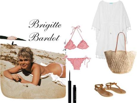 Brigitte Bardot on the beach
