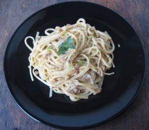 Linguine con salsa alla menta