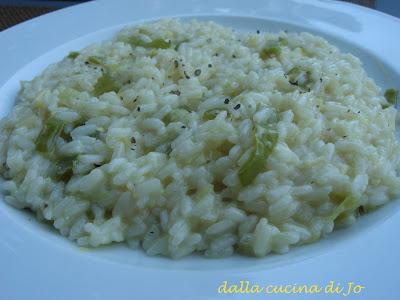 Risotto al peperone e porro mantecato con robiola della Valsassina