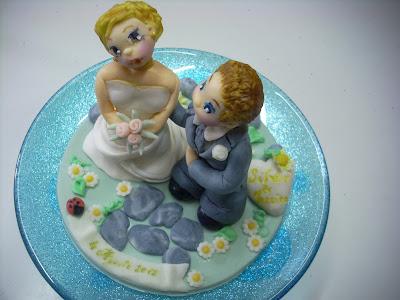 Wedding cake topper per Silver e Jessica