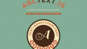 Arctext, tipografia radicale con jQuery