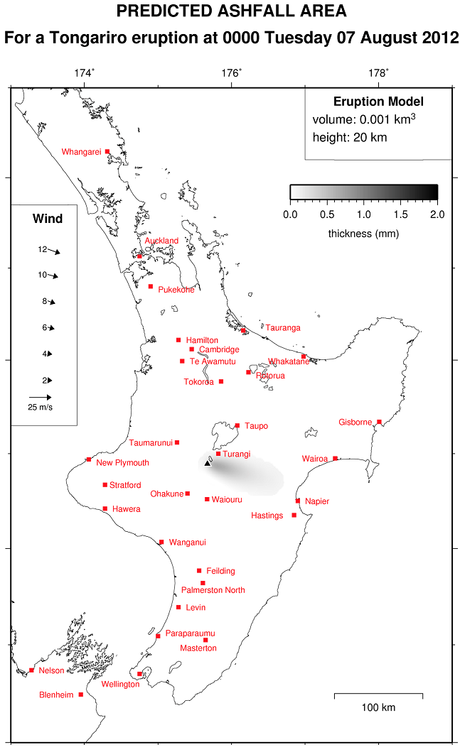 Volcano activity of August 5-6, 2012 – Mt. Tongariro (New Zealand) erupts for the first time since 1897!