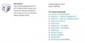 Apple rilascia iOS 6.0 beta 4