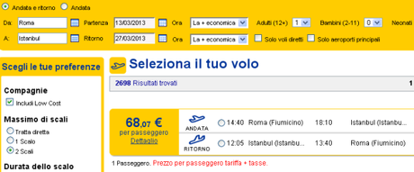 Italia-Istanbul-Los Angeles 422 Euro!