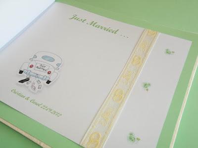 Guestbook per matrimonio: bianco e verde
