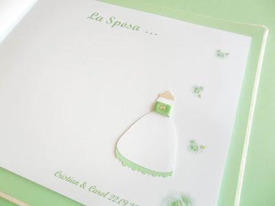 Guestbook per matrimonio: bianco e verde