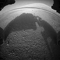 Curiosity sol 0 Front Hazcam