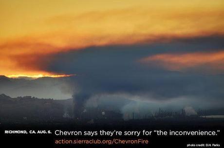 La Chevron brucia a Richmond