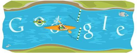 Londra 2012, il doodle giocabile di Google è lo Slalom in Canoa