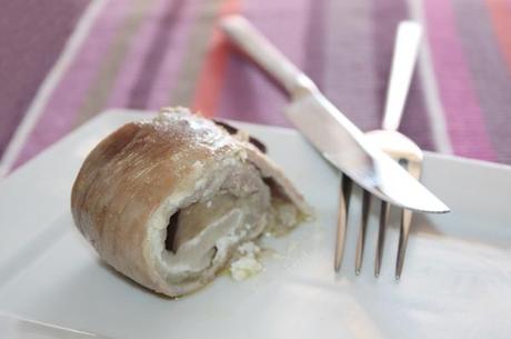 Involtino di carne, pane e melanzane