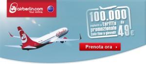 Airberlin: 100.000 biglietti da 49€