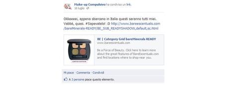 BareMinerals: nuova linea Ready su Qvc dal 28 Agosto