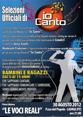 Grande attesa per la selezione  di “Io canto” a Lauria