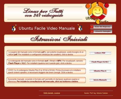 Prima schermata del DVD 1 Ubuntu Facile