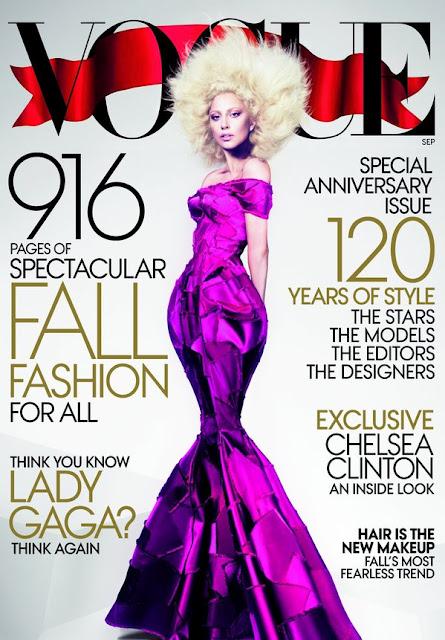 Lady Gaga on the Cover of US VOGUE, September Issue 2012