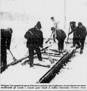 stazione di Bologna nevicata del 10 gennaio 1985