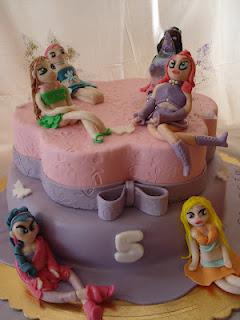 le mie winx per la 2 torta della mia principessa Giorgia....