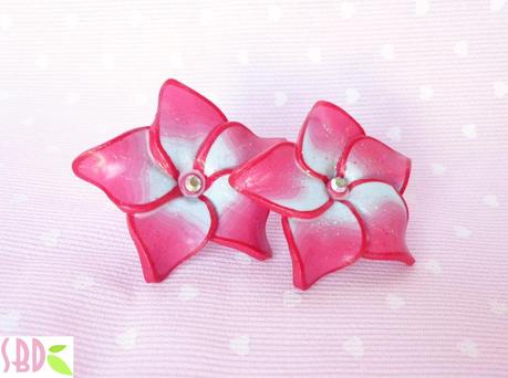 Orecchini in pasta polimerica Ibiscus - Polymer clay Hibiscus flowers earrings