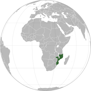 English: Mozambique (orthographic projection) ...