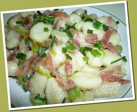 Gnocchi di patate senza glutine con porro, prosciutto crudo, erba cipollina e parmigiano (12)