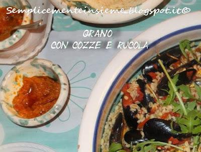 Grano con cozze e rucola