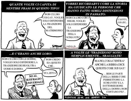 Vignetta omosessualità e tradizione