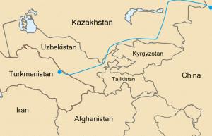 Il gasdotto Turkmenistan-Cina esistente
