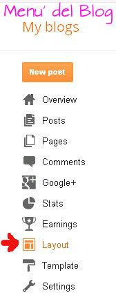 menu blog seleziono layout