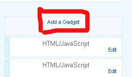 add a gadget in blogger
