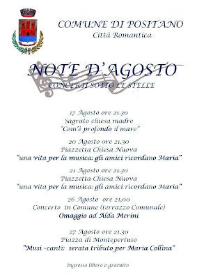 NOTE D' AGOSTO:  Un omaggio a Maria Collina