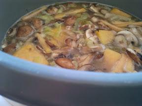 Zuppa di Funghi, Zucca e Porri