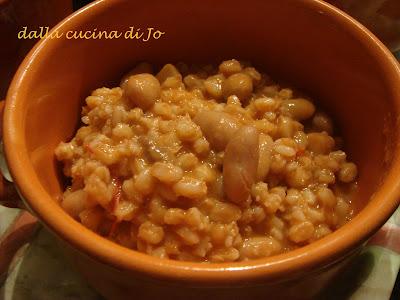 Minestra di farro e borlotti