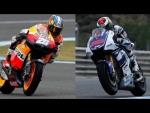 Pedrosa in pole, cadute rovinose di Stoner ed Hayden