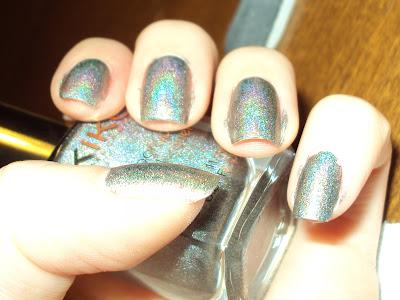 Holographic nail lacquer.