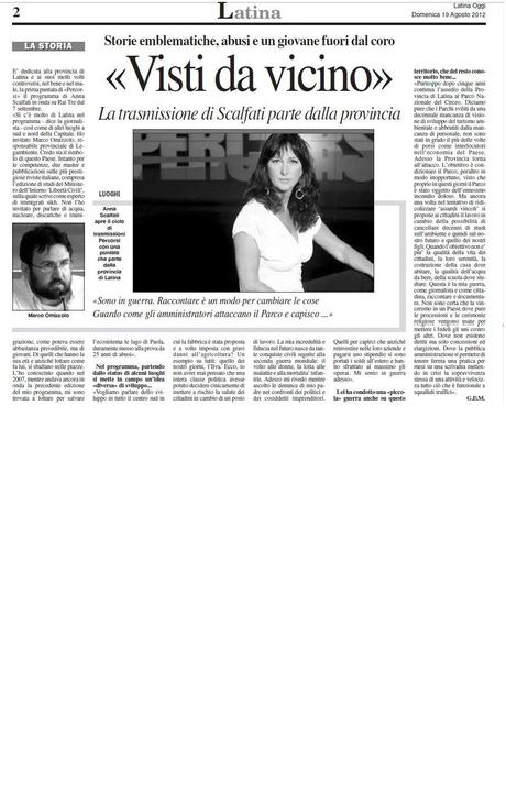 Marco mi comunica che Anna ha un nuovo programma su RAI3