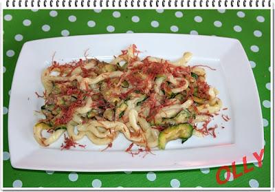 Strozzapreti con zucchine e sfilacci di manzo