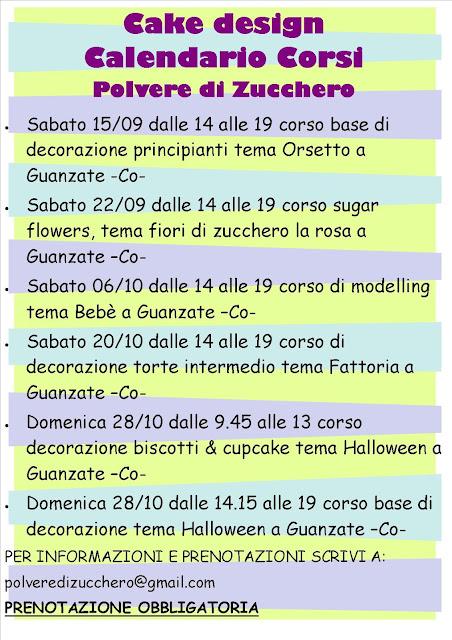 Corso di cake design & sugar flower: è pronto il nuovo calendario corsi!!