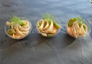 Tagliatelle Integrali… con Fave e code di Gamberi Finger Food