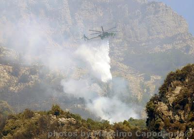 POSITANO IN FIAMME:   IL TERZO GIORNO